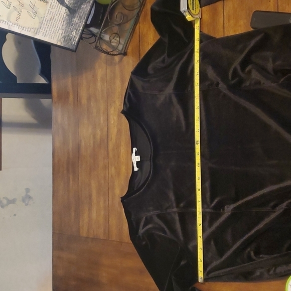 NWT Chaus New York Suede Velvet Top Zipper accent  💕 - Picture 10 of 11